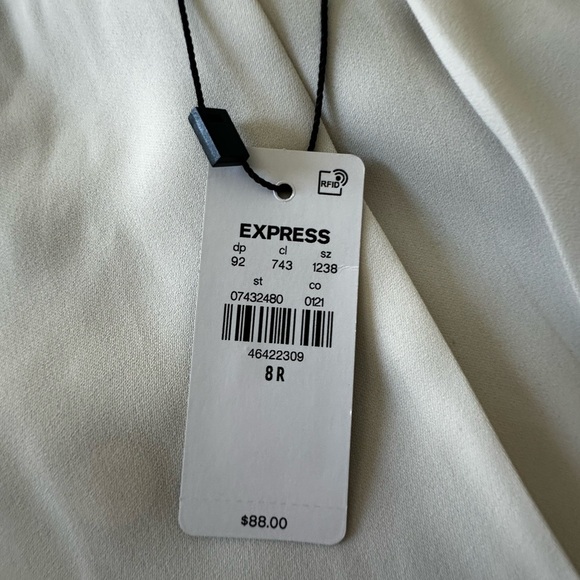 Express stylist high rise Off-White Wide-Leg Pants 8R - Picture 4 of 10